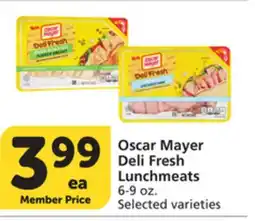 Vons Oscar Mayer Deli Fresh Lunchmeats offer