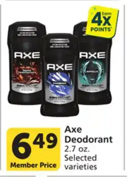 Vons Axe Deodorant offer