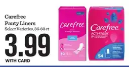 Mariano's Carefree Panty Liners offer