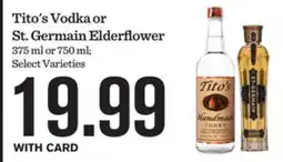 Mariano's Tito's Vodka or St. Germain Elderflower offer