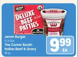 Tony’s Fresh Market Jemm Burger or The Corner Booth Italian Beef & Gravy offer