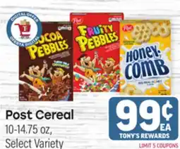 Tony’s Fresh Market Post Cereal offer