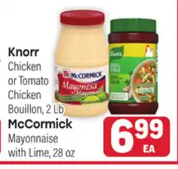 Tony’s Fresh Market Knorr Chicken or Tomato Chicken Bouillon, 2 Lb, McCormick Mayonnaise with Lime, 28 oz offer
