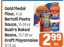 Tony’s Fresh Market Gold Medal Flour, Bertolli Pasta, Bush's Baked, Beans, or Kraft Mayonnaise offer
