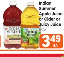 Tony’s Fresh Market Indian Summer Apple Juice or Cider or Juicy Juice offer