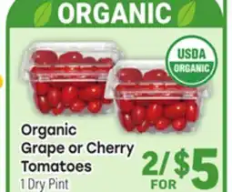 Tony’s Fresh Market Organic Grape or Cherry Tomatoes offer