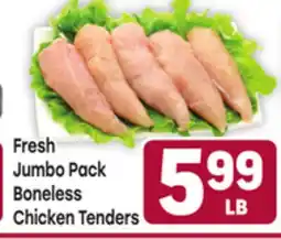 Tony’s Fresh Market Fresh Jumbo Pack Boneless Chicken Tenders offer