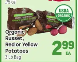 Tony’s Fresh Market Organic Russet, Red or Yellow Potatoes offer