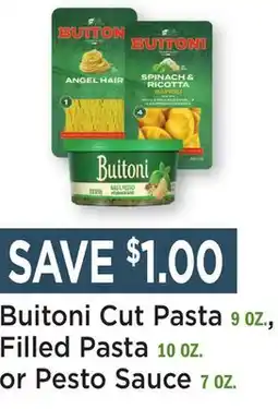 Heinen's Buitoni Cut Pasta 9 OZ., Filled Pasta 10 OZ. or Pesto Sauce 7 OZ offer