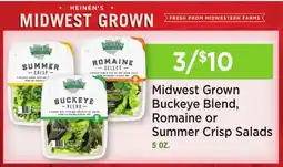 Heinen's Midwest Grown Buckeye Blend, Romaine or Summer Crisp Salads offer