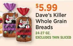 Heinen's Dave's Killer Whole Grain Breads offer