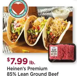 Heinen's Heinen's Premium 85% Lean Ground Beef offer