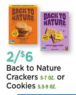 Heinen's Back to Nature Crackers 5-7 OZ. or Cookies 5.5-9 OZ offer