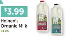 Heinen's Heinen's Organic Milk offer