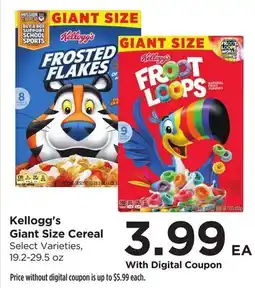 Food 4 Less Kellogg's Giant Size Cereal offer