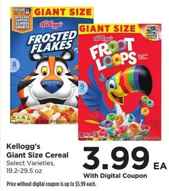 Food 4 Less Kellogg's Giant Size Cereal offer