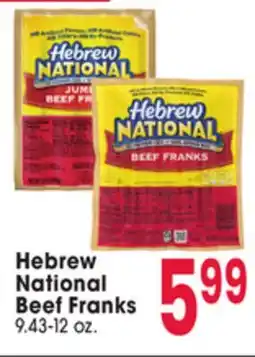 Jewel-Osco Hebrew National Beef Franks offer