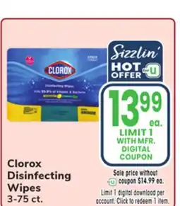 Jewel-Osco Clorox Disinfecting Wipes offer