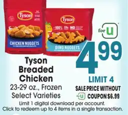 Jewel-Osco Tyson Breaded Chicken offer