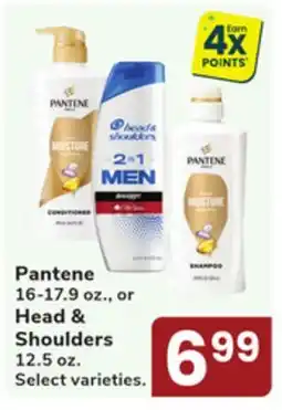 Jewel-Osco Pantene 16-17.9 oz., or Head & Shoulders 12.5 oz offer