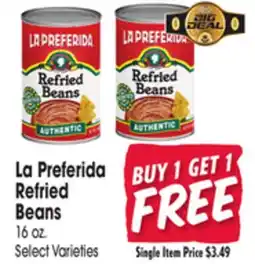 Jewel-Osco La Preferida Refried Beans offer