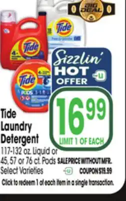 Jewel-Osco Tide Laundry Detergent offer