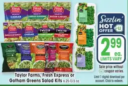 Jewel-Osco Taylor Farms, Fresh Express or Gotham Greens Salad Kits offer
