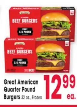 Jewel-Osco Great American Quarter Pound Burgers offer