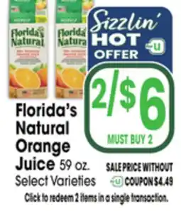 Jewel-Osco Florida's Natural Orange Juice offer
