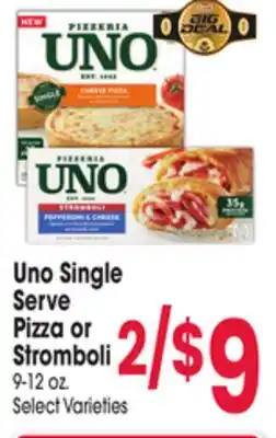 Jewel-Osco Uno Single Serve Pizza or Stromboli offer