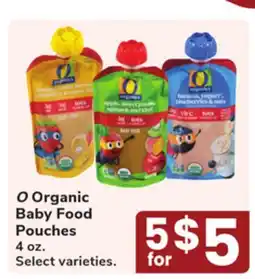 Jewel-Osco O Organic Baby Food Pouches offer