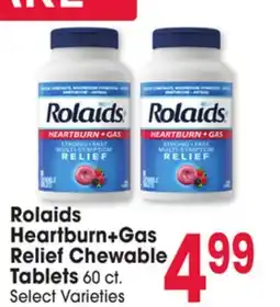Jewel-Osco Rolaids Heartburn + Gas Relief Chewable Tablets offer