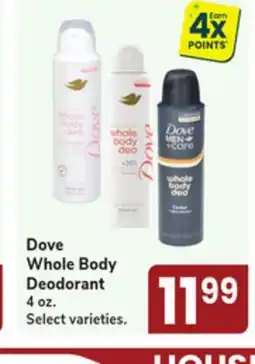 Jewel-Osco Dove Whole Body Deodorant offer