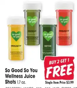 Jewel-Osco Good So You Wellness Juice Shots offer