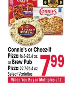 Jewel-Osco Connie's or Cheez-It Pizza 16.8-25.4 oz. or Brew Pub Pizza 22.7-26.4 oz offer