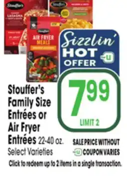 Jewel-Osco Stouffer's Family Size Entrées or Air Fryer Entrées offer