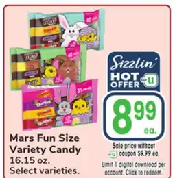 Jewel-Osco Mars Fun Size Variety Candy offer