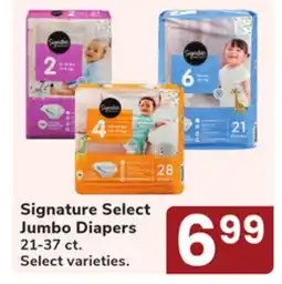 Jewel-Osco Signature Select Jumbo Diapers offer