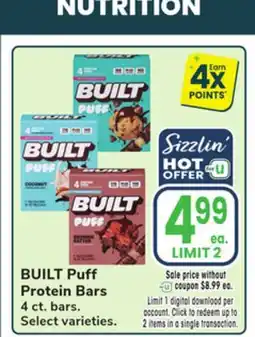 Jewel-Osco BUILT Puff Protein Bars offer