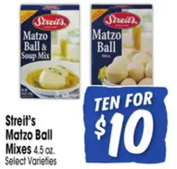 Jewel-Osco Streit's Matzo Ball Mixes offer