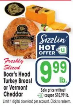 Jewel-Osco Boar's Head Turkey Breast or Vermont Cheddar offer