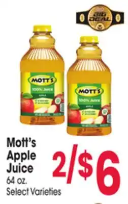 Jewel-Osco Mott's Apple Juice offer