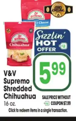 Jewel-Osco V&V Supremo Shredded Chihuahua offer