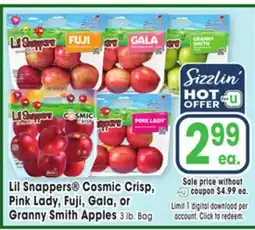 Jewel-Osco Lil Snappers Cosmic Crisp, Pink Lady, Fuji, Gala, or Granny Smith Apples offer