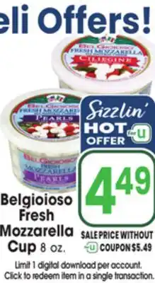 Jewel-Osco Belgioioso Fresh Mozzarella Cup offer