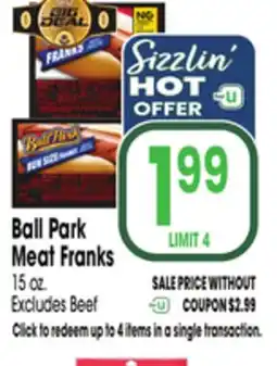 Jewel-Osco Ball Park Meat Franks offer