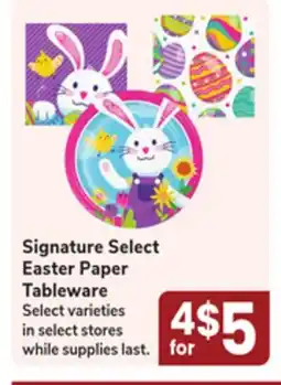 Jewel-Osco Signature Select Easter Paper Tableware offer