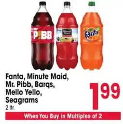 Jewel-Osco Fanta, Minute Maid, Mr. Pibb, Barqs, Mello Yello, Seagrams offer