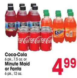Jewel-Osco Coca-Cola 6 pk., 7.5 oz. or Minute Maid or Fanta 6 pk., 12 oz offer