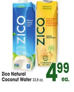 Jewel-Osco Zico Natural Coconut Water offer